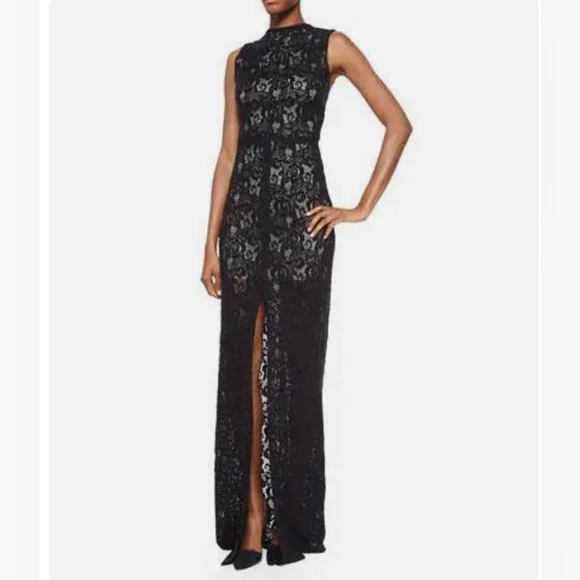 Alice + Olivia Dresses & Skirts - Alice + Olivia Gisela High-Neck Lace Contrast Dress